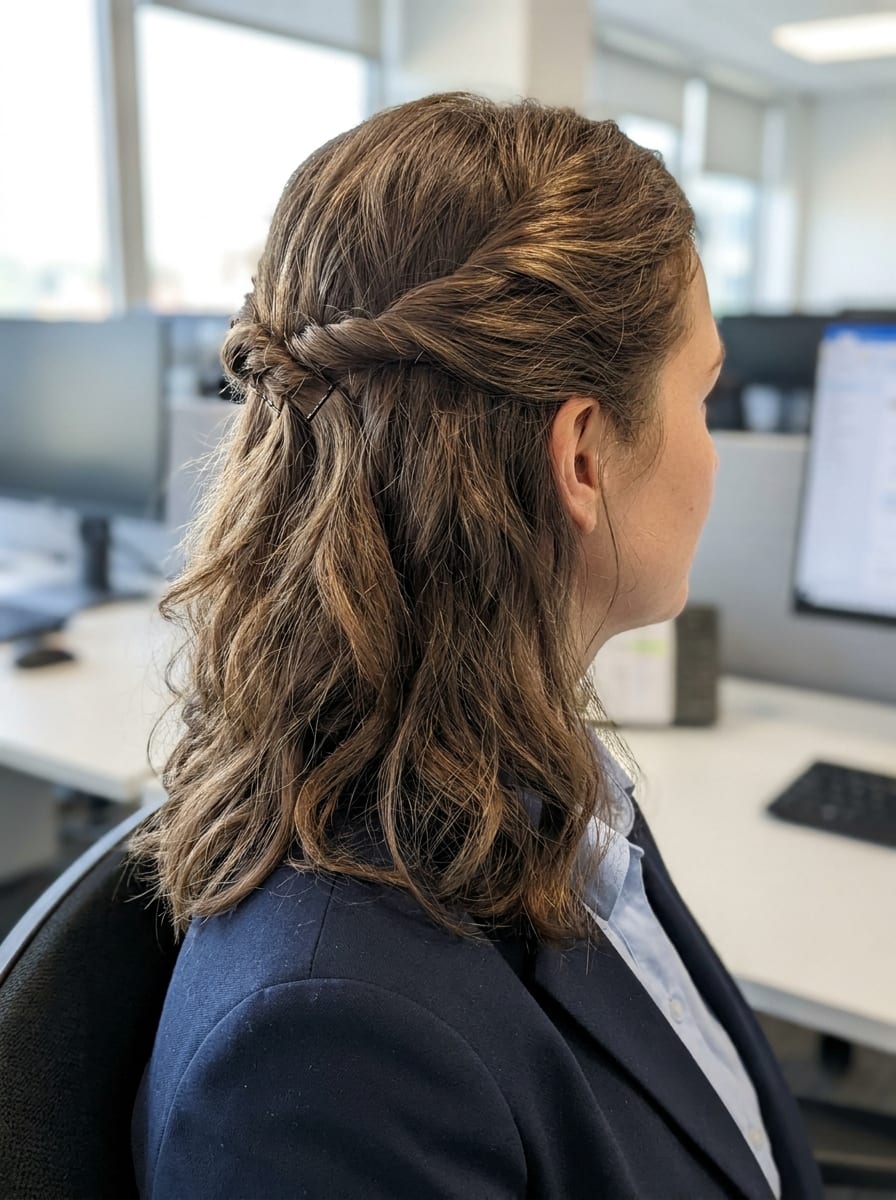 Half-up Twist - Büro Frisur